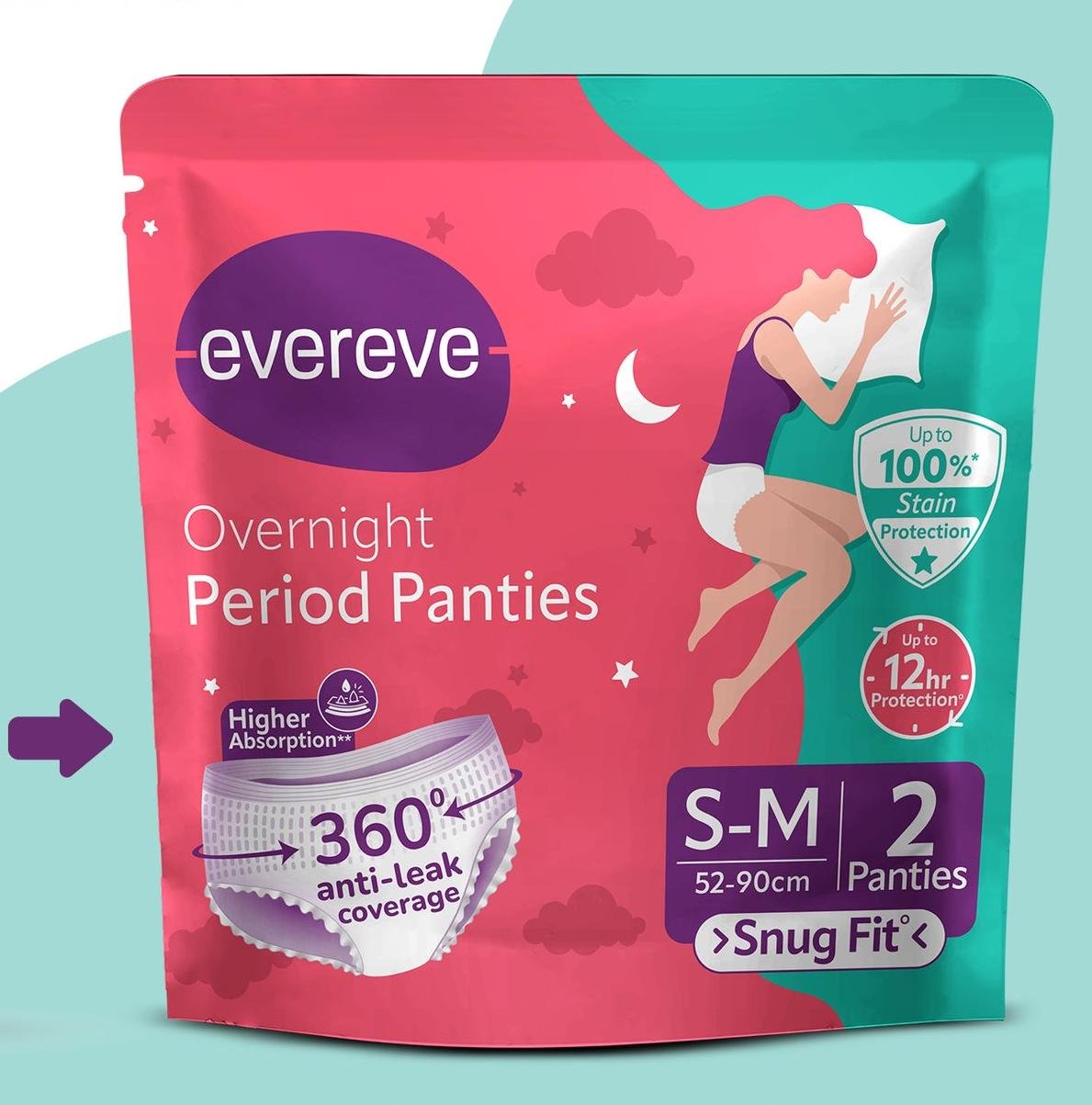 Evereve Overnight period panties (5 Set S-M)