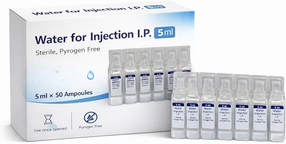 Sterile water for injection IP 5 ml