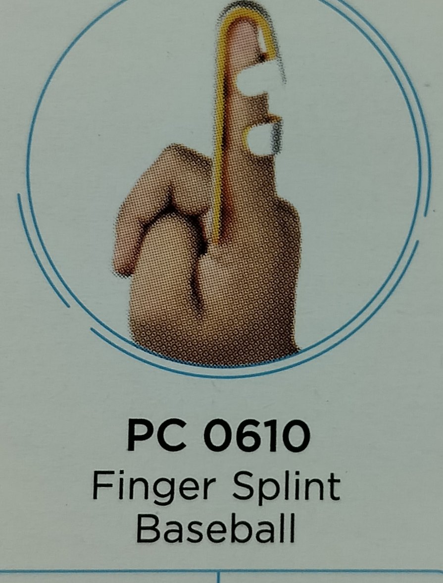 Finger Splint Baseball UNIVERSAL PC 0610