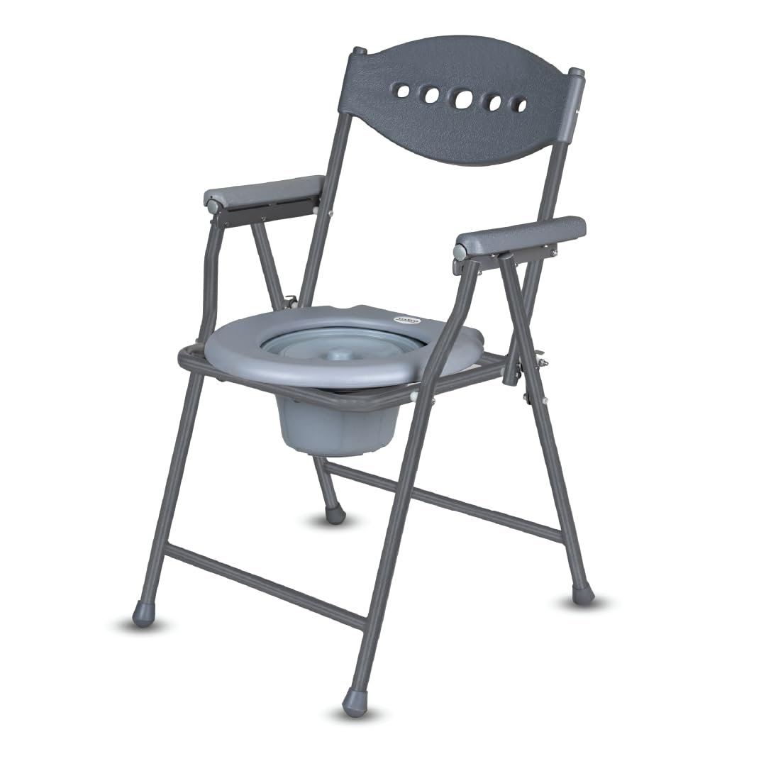 VISSCO COMFORT STEEL FOLDING COMMODE CHAIR-0995A